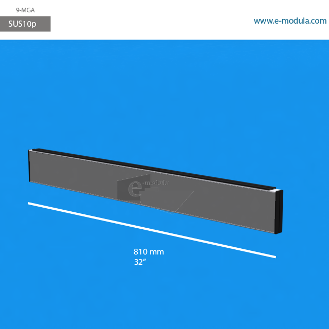 SUS10p - 32" width by 4" height.