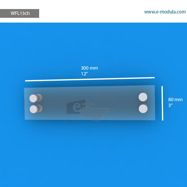 WFL13ch - 12" width by 3" height