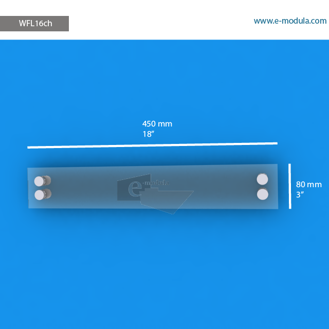 WFL16ch - 18" width by 3" height