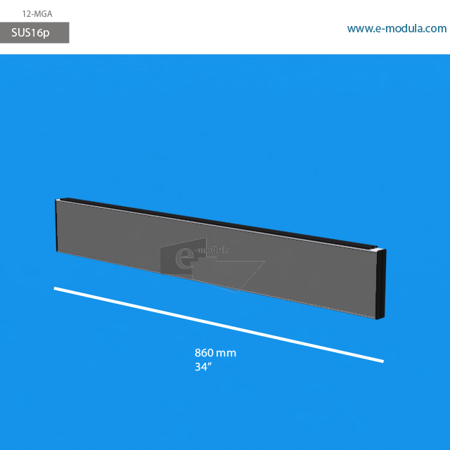 SUS16p - 34" width by 5" height