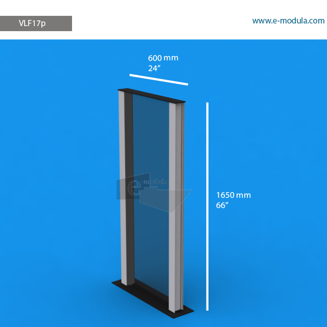 VLF17p - 24" width by 66" height
