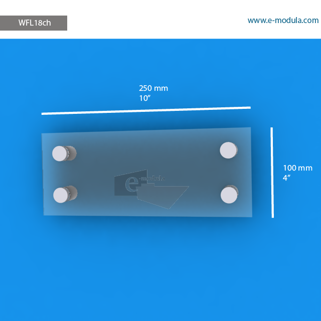 WFL18ch - 10" width by 4" height