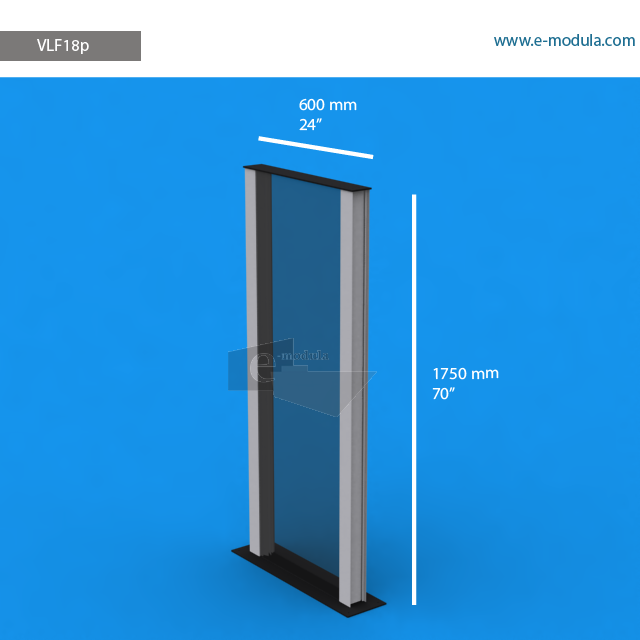 VLF18p - 24" width by 70" height