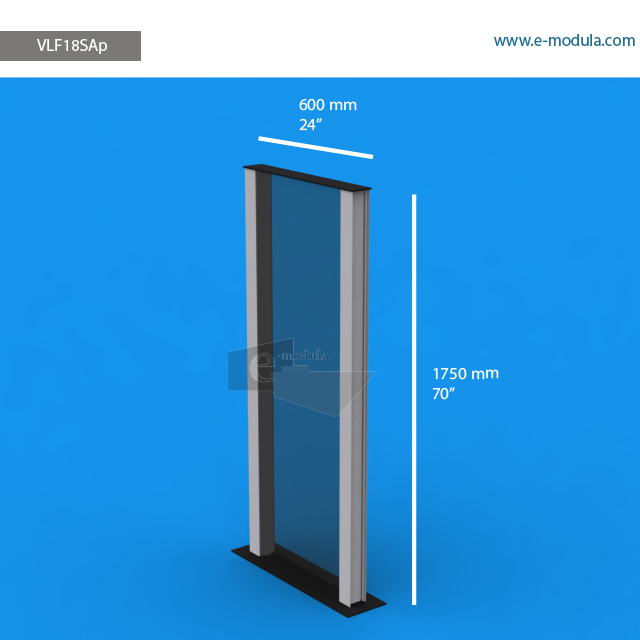 VLF18SAp - 24" width by 70" height