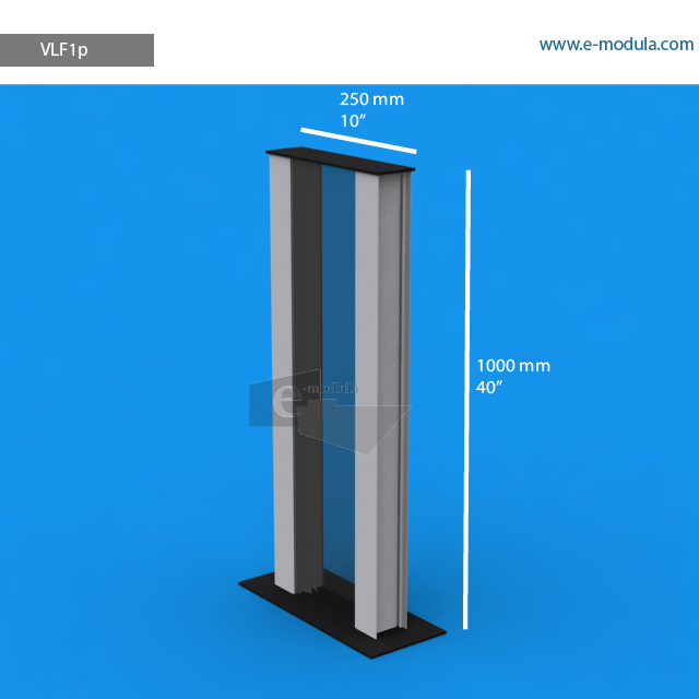 VLF1p - 10" width by 40" height