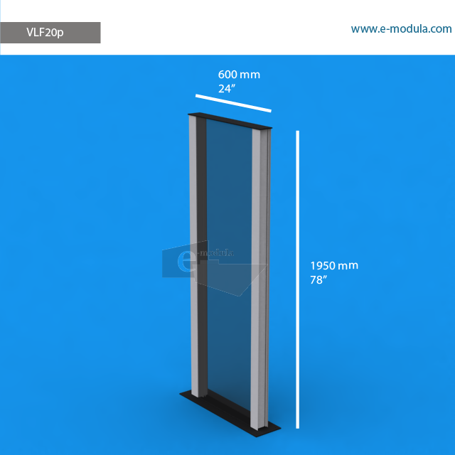 VLF20p - 24" width by 78" height