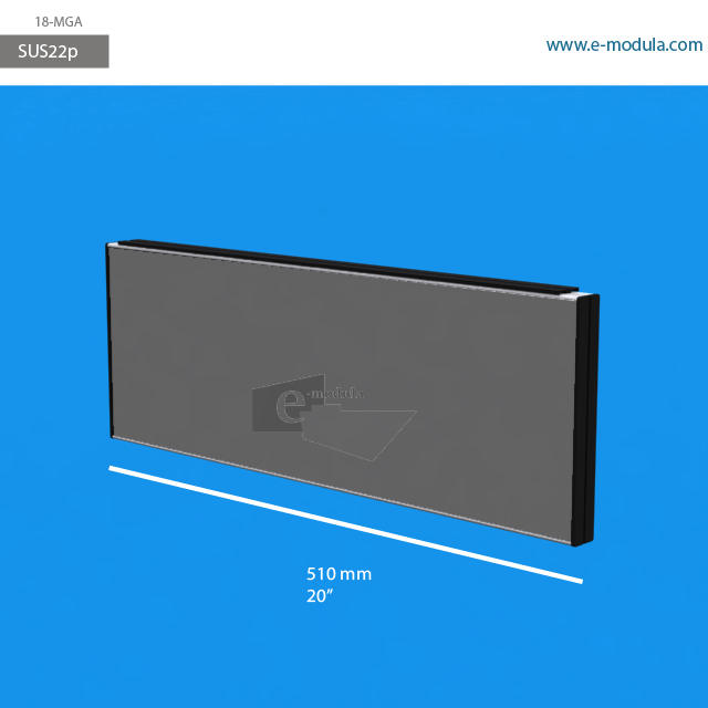 SUS22p - 20" width by 7" height