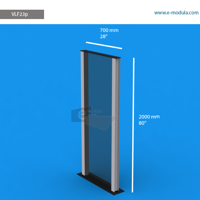 VLF23p - 28" width by 80" height