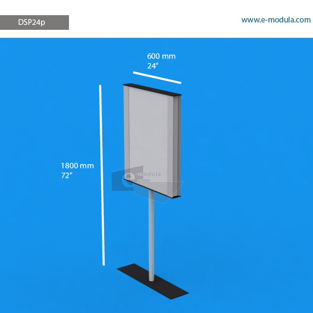 DSP24p - 24" width by 72" height