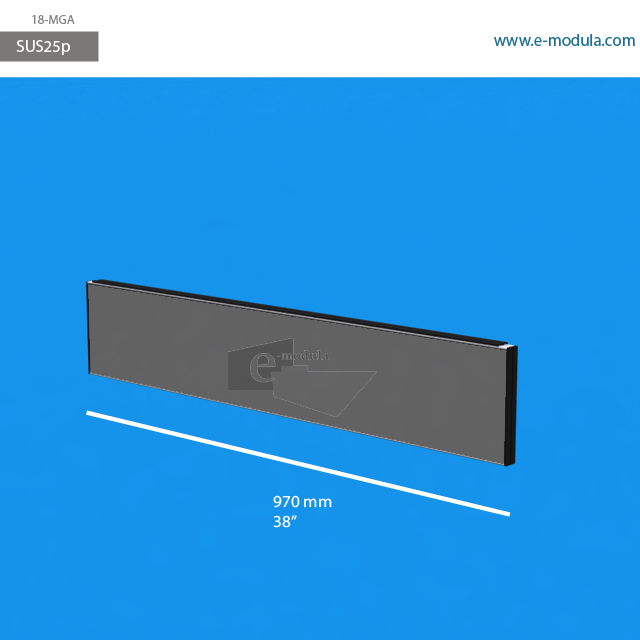 SUS25p - 38" width by 7" height
