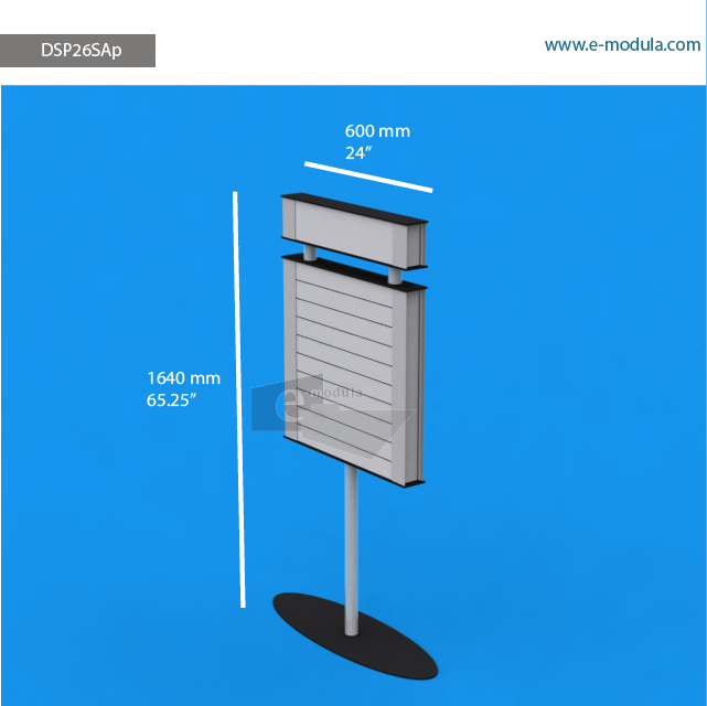 DSP26SAp - 24" width by 65.25" height