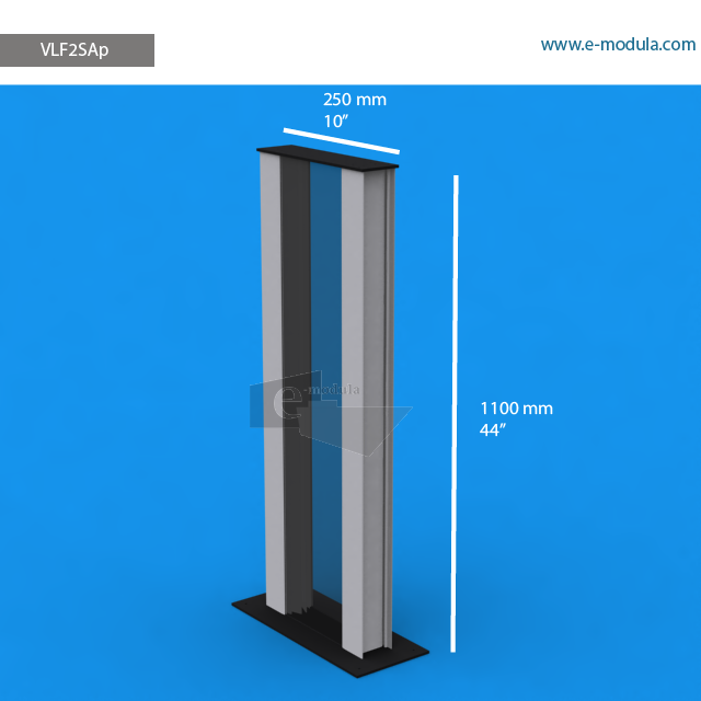 VLF2SAp - 10" width by 44" height