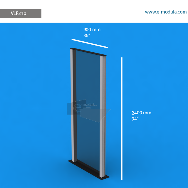 VLF31p - 36" width by 94" height