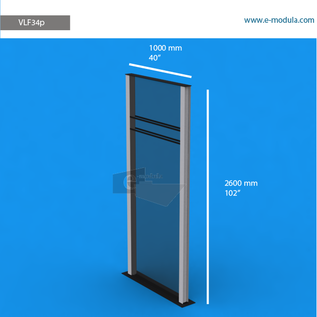 VLF34p - 40" width by 102" height