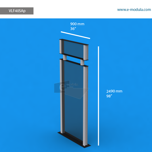 VLF40SAp - 36" width by 98" height