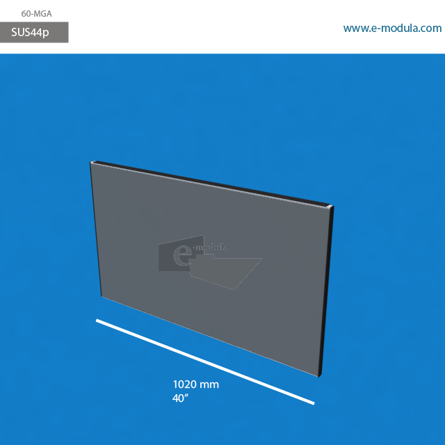 SUS44p - 40" width by 24" height