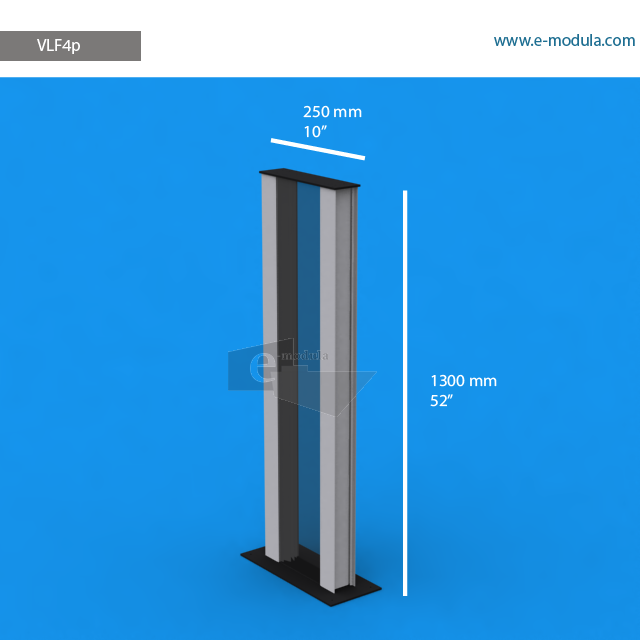 VLF4p - 10" width by 52" height