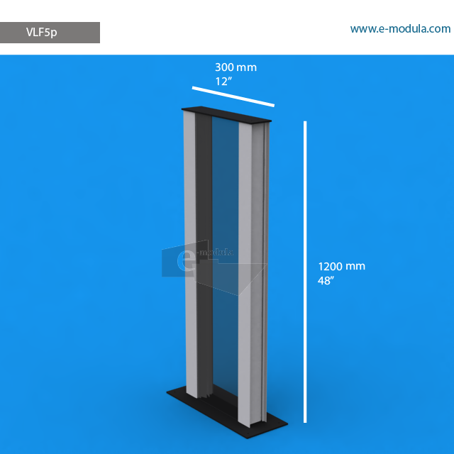VLF5p - 12" width by 48" height