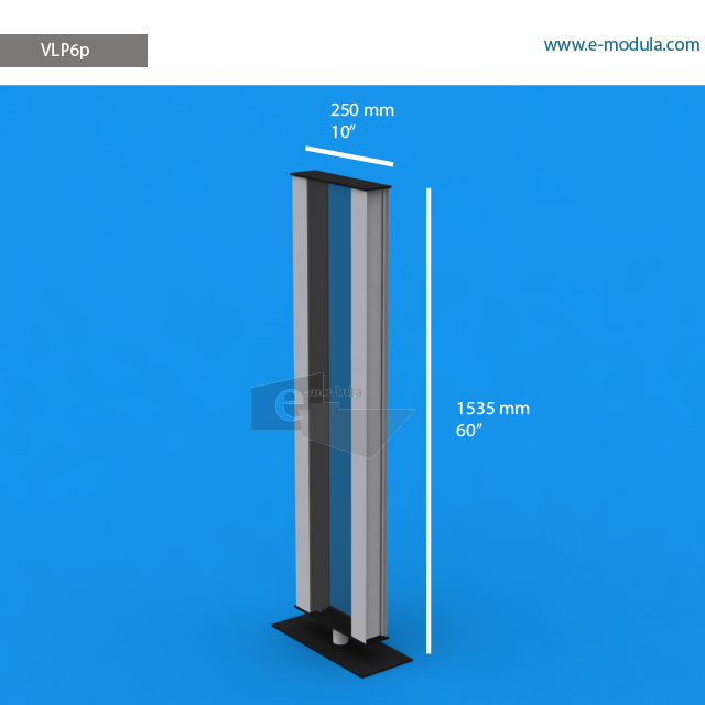 VLP6p - 10" width by 60" height