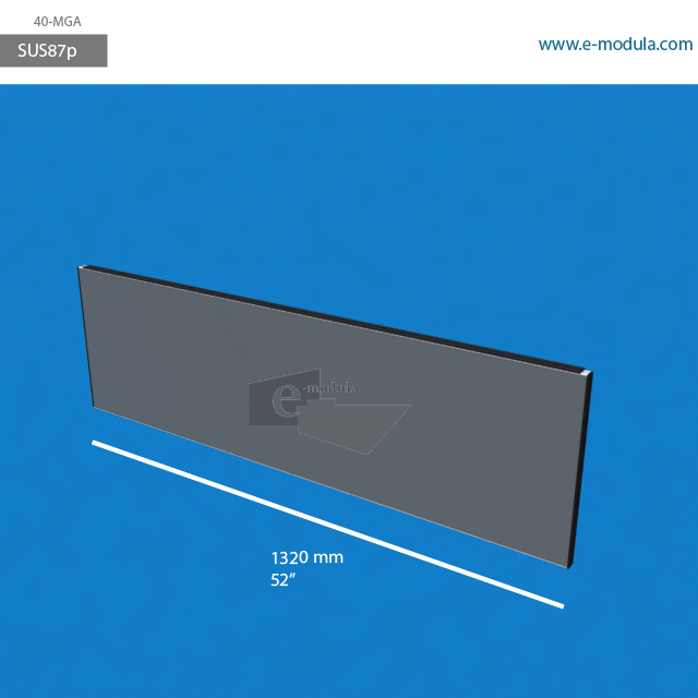 SUS87p - 52" width by 16" height