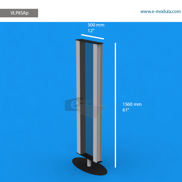 VLP8SAp - 12" width by 61" height