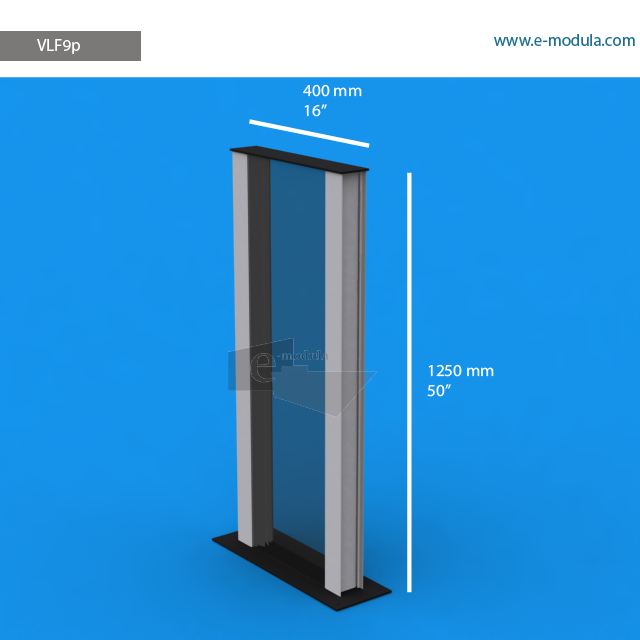VLF9p - 16" width by 50" height