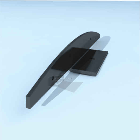 Clip de 21cm Curvo Negro