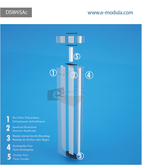 DSW6SAc-8.5" Width  by 74” high
