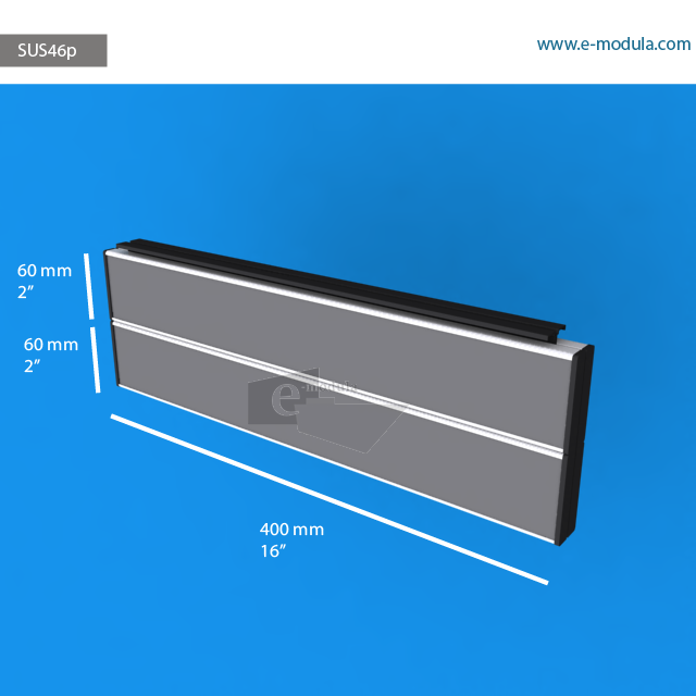 SUS46p - 16" width by 4" height