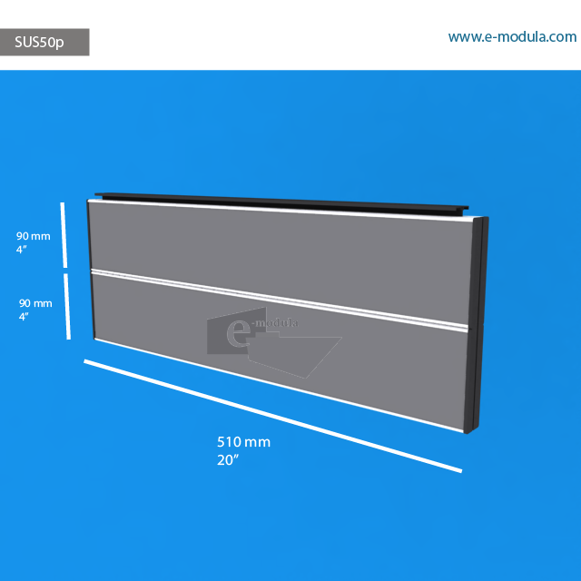 SUS50p - 20" width by 8" height