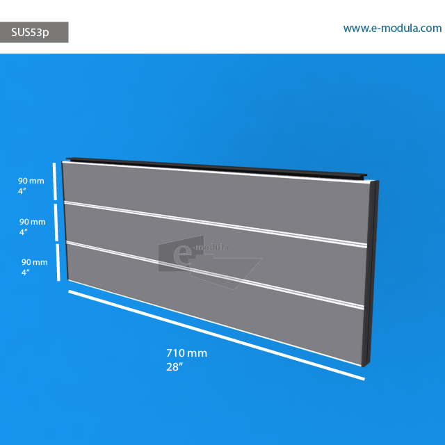 SUS53p - 28" width by 12" height