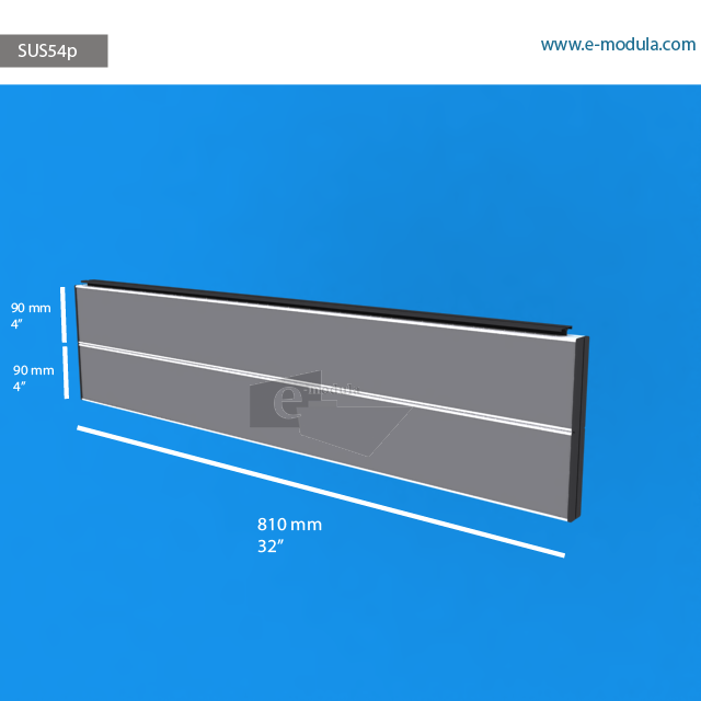 SUS54p - 32" width by 8" height