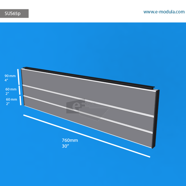 SUS65p - 30" width by 8" height
