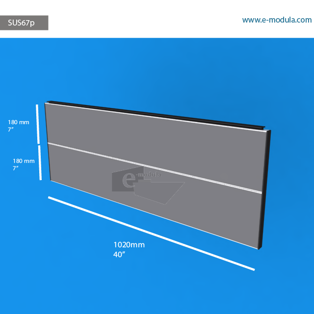 SUS67p - 40" width by 14" height