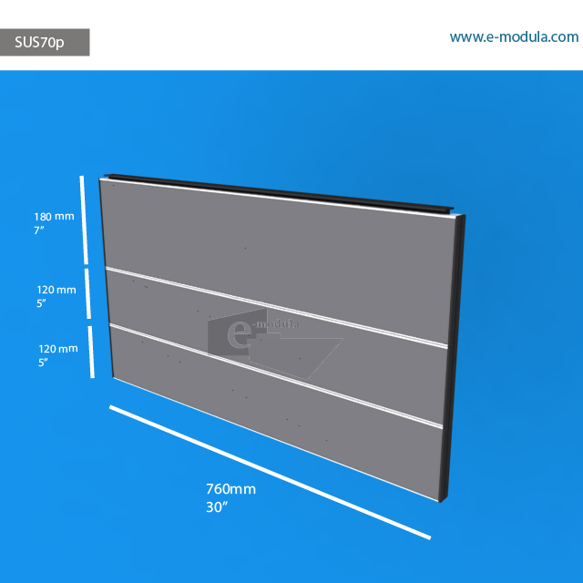 SUS70p - 30" width by 17" height
