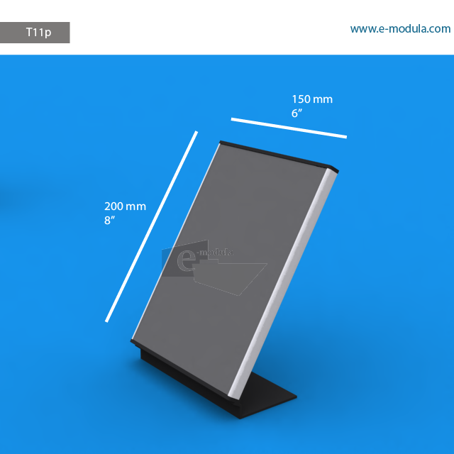 T11p - 6" width by 8" height