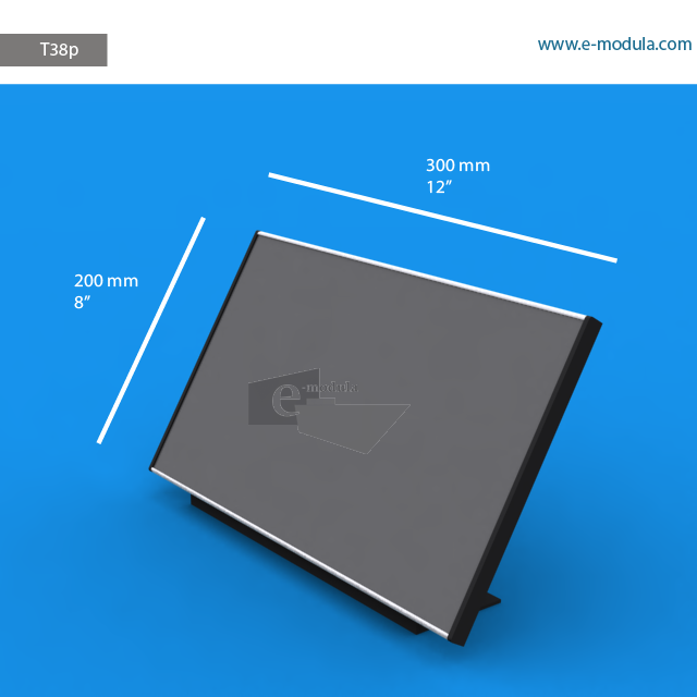 T38p - 12" width by 7" height