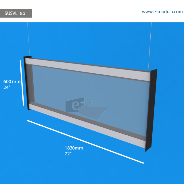 SUSVL18p - 72" width by 24" height