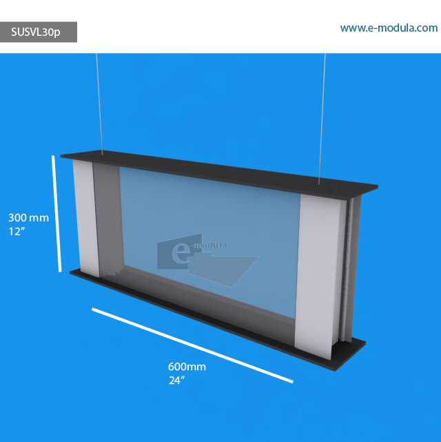 SUSVL30p - 24" width by 12" height