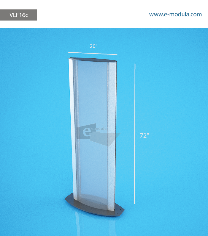 VLF16c-20" Width by 72” high