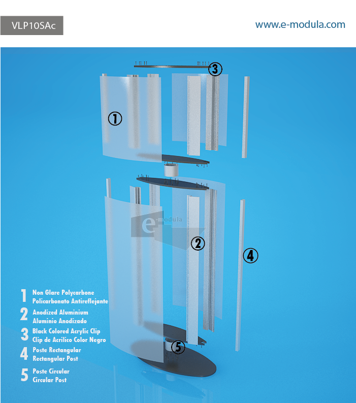 VLP10SAc-20" Width  by  71” high