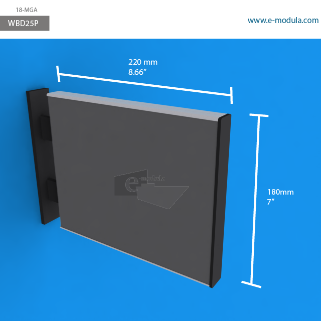 WBD25p - 8.66" width by 7" height