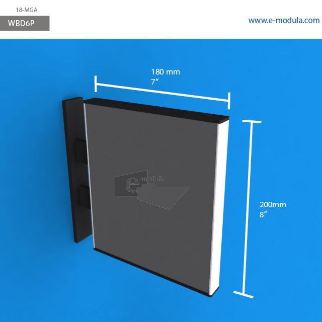 WBD6p - 7" width by 8" height