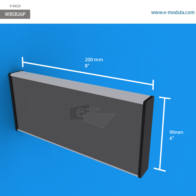 WBSB26p - 8" width by 4" height