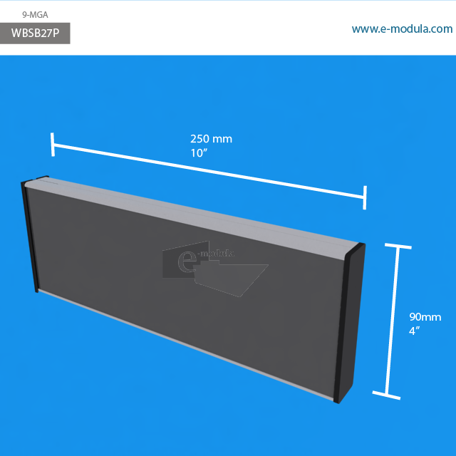 WBSB27p - 10" width by 4" height
