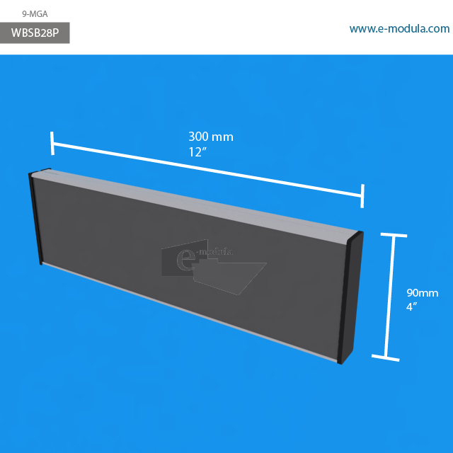 WBSB28p - 12" width by 4" height