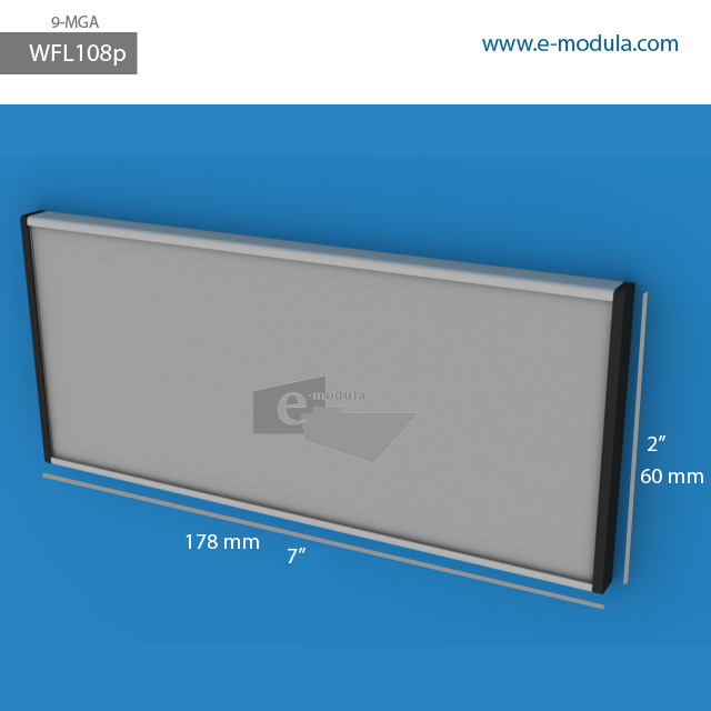 WFL108p - 7" width by 2" height