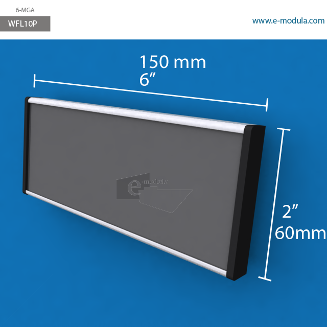 WFL10p - 6" width by 2" height
