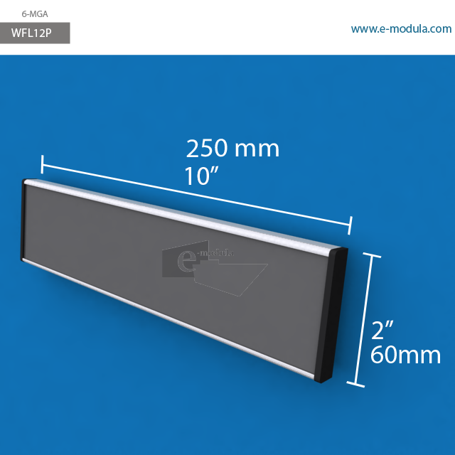 WFL12p - 10" width by 2" height
