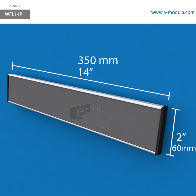 WFL14p - 14" width by 2" height